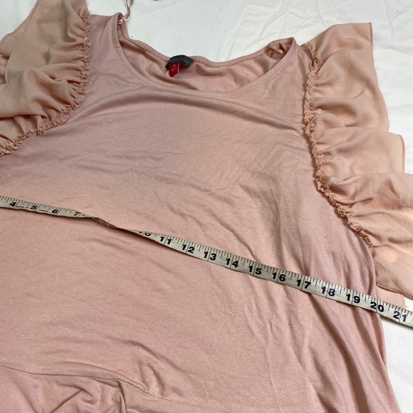 Vince Camuto Ruffle Side Sleeveless Top - Dusty Pink Size M A031121 - Picture 6 of 7